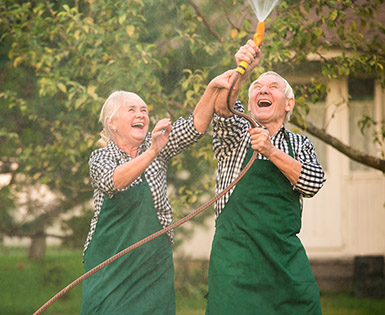 Happy couple using Union Plus Retiree Benefits